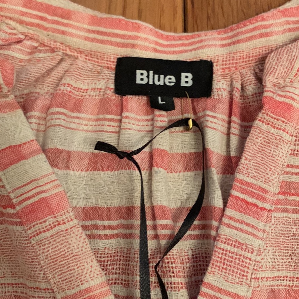 Blue B Peasant Top (Cream & Coral) - Picture 6 of 9